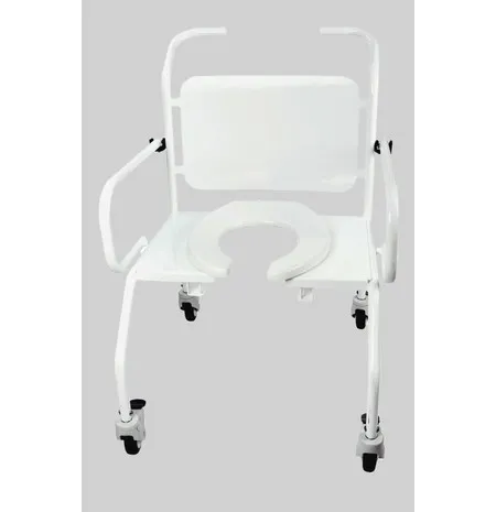 Hygie Classic Toilettenstuhl mit Rollen für Klinik, Pflegeheim und häusliche Pflege
