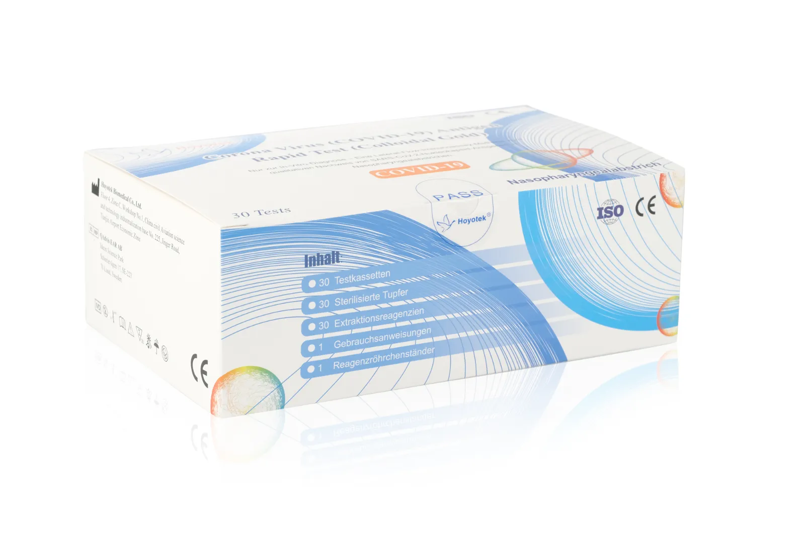 Hoyotek Biomedical Nasal Profi-Antigentest in der 30er-Box