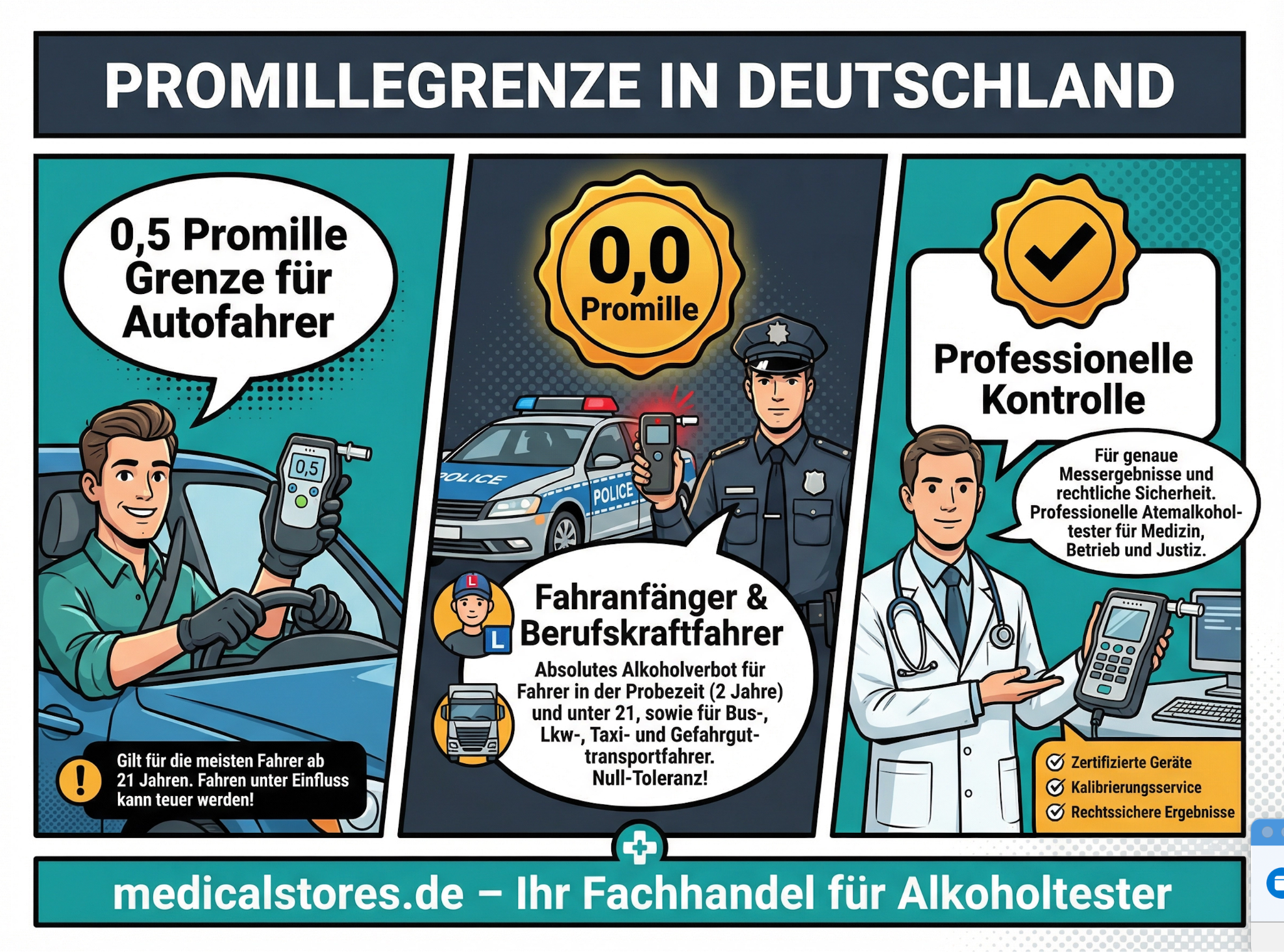 Promillegrenze in Deutschland und professionelle Alkoholtester im Überblick